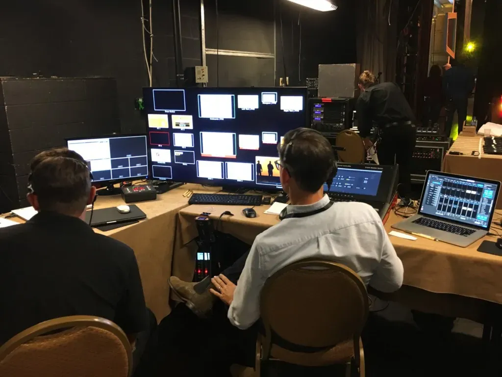 Backstage with the tech guys
