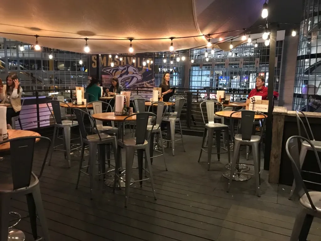 View of entire rooftop patio