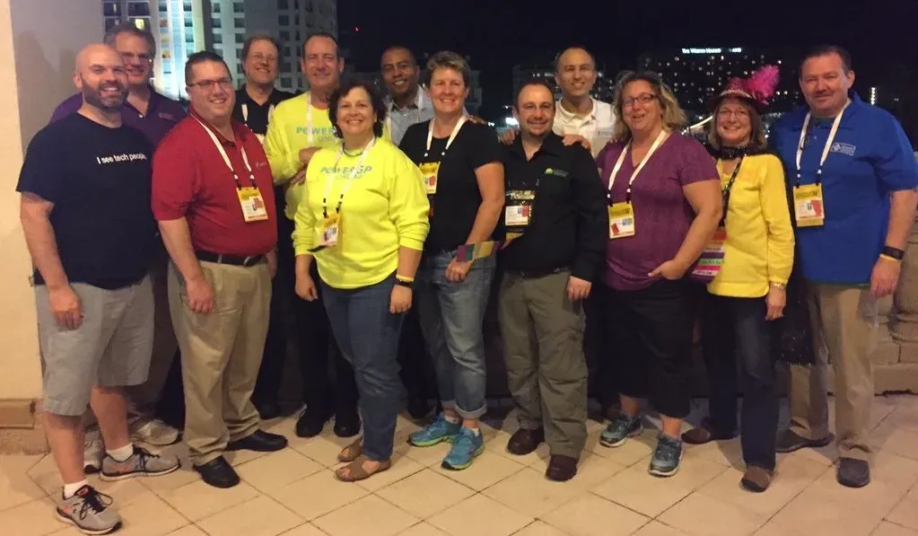 MVP Mingle, Left to Right: Aaron Back (GPUG All-Star), Charles Allen (former MVP), Mark Polino, Beat Bucher, John Lowther, Belinda Allen, Mariano Gomez, myself, David Musgrave, Steve Endow, Christina Phillips, Leslie Vail & Harry Lee.