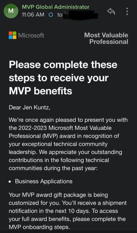MVP renewal