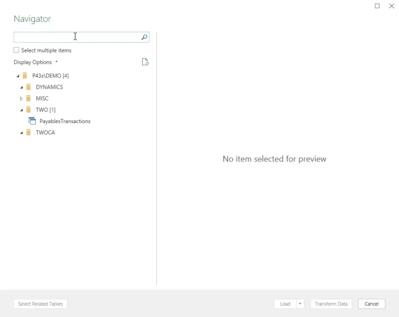 Navigator with limited access
