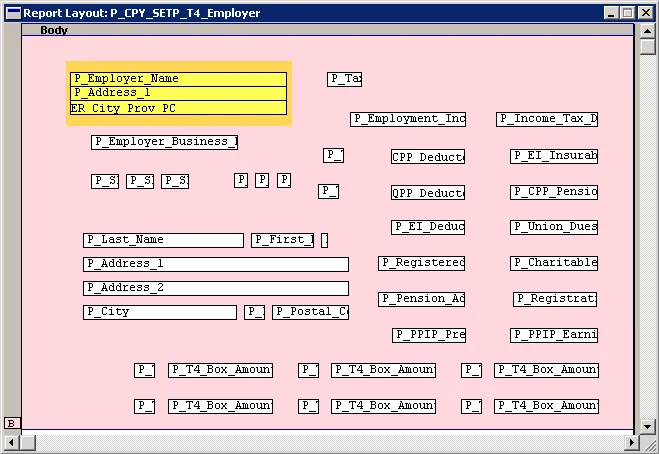T4 4 - employer layout